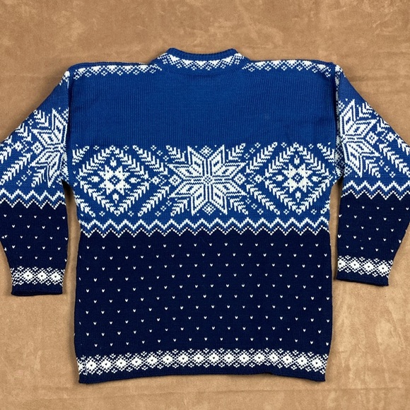 Dale of Norway Blue and White Snowflake Sweater Men’s XS - Picture 5 of 8